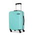 American Tourister Ivy Nxt 55Cm Small Hardside Polycarbonate Cabin Suitcase with Multi-Stage Telescopic 4 Wheels Spinner Trolley and Mounted TSA Lock for Women & Men - Pale Turq