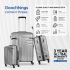 American Tourister Polycarbonate (PC) Ivy Nxt 79Cm Large Hardside 4 Spinner Wheel Check-in Suitcase with Multi-Stage Telescopic Trolley and Mounted Tsa Lock for Women&Men - Silver