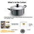 Hawkins Futura 5 Litre Cook n Serve Stewpot, Non Stick Pot with Stainless Steel Lid, Cooking Pot with Lid, Black (NST50)