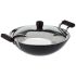 Hawkins Futura 5 Litre Deep Fry Pan, Hard Anodised Kadai with Stainless Steel Lid, Flat Bottom Kadhai, Big Kadai, Black (AD50S)