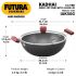 Hawkins Futura 5 Litre Deep Fry Pan, Induction Kadhai, Hard Anodised Kadai with Glass Lid, Black (IAK50G)