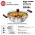 Hawkins 5 Litre Deep Kadhai, Triply Stainless Steel Kadai with Glass Lid, Flat Bottom Induction Deep Kadhai, Big Kadai, Silver (SSK50G)