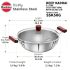 Hawkins 5 Litre Deep Kadhai, Triply Stainless Steel Kadai with Glass Lid, Flat Bottom Induction Deep Kadhai, Big Kadai, Silver (SSK50G)