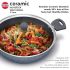 Hawkins Ceramic Nonstick 5 Litre Deep Kadhai, Induction Deep Fry Pan with Glass Lid, Granite Kadai (ICK50G)