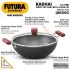 Hawkins Futura 5 Litre Deep Fry Pan, Induction Kadhai, Hard Anodised Kadai with Glass Lid, Black (IAK50G)