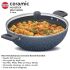 Hawkins Ceramic Nonstick 5 Litre Deep Kadhai, Induction Deep Fry Pan with Glass Lid, Granite Kadai (ICK50G)