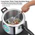 Hawkins Classic 5 Litre Tri-Ply Pressure Cooker with Separator, Triply Stainless Steel Inner Lid Cooker, Silver (SSTCL51)