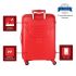 American Tourister IVY Spinner Polypropylene (PP) 2 Pc Set Red Hard Luggage with TSA Lock Small & Medium Sets (55Cm + 68 Cm)