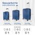 American Tourister Ivy Nxt 55Cm Small Hardside Polycarbonate Cabin Suitcase with Multi-Stage Telescopic 4 Wheels Spinner Trolley and Mounted TSA Lock for Women & Men - Blue