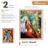 kotart Radha Krishna Digital Painting with Frame for Home Decoration - Traditional Painting for Living Room Bedroom Office Room Wall Decor - Pack of 2 (Medium, Modern Art Painting, Design05)