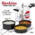 Hawkins Three-Dish Hard Anodised Set, Cooker Separator, Pressure Cooker Pots, Black (ADS65), 4 liters