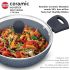 Hawkins Ceramic Nonstick 1.75 Litre Deep Kadhai, Induction Deep Fry Pan with Glass Lid, Granite Kadai (ICK175G)