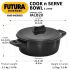 Hawkins Aluminium Futura 2 Litre Cook N Serve Bowl, Hard Anodised Saucepan and Lid, Sauce Pan for Cooking, Black Bowl for Serving, Black (Iacb20),Polished, 2 Liter