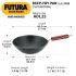 Hawkins Futura 2.5 Litre Deep Fry Pan, Long Handle Hard Anodised Kadai, Flat Bottom Kadhai, Black (ADL25)