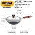 Hawkins Futura 2.5 Litre Deep Fry Pan, Long Handle Hard Anodised Kadai with Stainless Steel Lid, Flat Bottom Kadhai, Black (ADL25S)