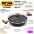 Hawkins Futura 1.5 Litre Deep Fry Pan, Hard Anodised Kadai with Glass Lid, Round Bottom Kadhai, Small Kadai, Black (AK15G)