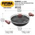 Hawkins Futura 1.5 Litre Deep Fry Pan, Hard Anodised Kadai with Glass Lid, Round Bottom Kadhai, Small Kadai, Black (AK15G)