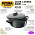 Hawkins Futura 3 Litre Cook n Serve Bowl, Hard Anodised Saucepan with Hard Anodised Lid, Sauce Pan for Cooking and Serving, Black (ACB30) (Aluminium)