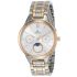 Titan Women's Elegance Moon phase Two-Tone White Dial Watch-NS2590KM01/NT2590KM01