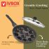 ivbox MAX-PRO Appam Pan Heavy-Weight Non-Stick appe Paniyarakkal Maker with Glass Lid, Cast Aluminium, Silver Grey