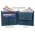 URBAN FOREST Atlas Vintage Blue World Map Leather Wallet for Men