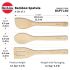 Hawkins Bamboo Spatula Set of 3, Natural Handmade Bamboo Spatulas, Kitchen Tools, Ladles, Turners, Flippers, Scrappers, Servers for Nonstick Cookware (BSPTL3)
