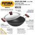 Hawkins Futura Nonstick Deep-Fry Pan 2.5L, 26cm, 3.25 mm with Glass lid (Black)