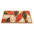 Onlymat Natural Coir Doormat, Red & Black Leaf Design, Anti-Slip PVC Backing for Entryway, Livingroom, Kitchen, Bedroom (75 x 45cm)