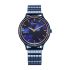 Titan Purple Secluded Quartz Analog Blue Dial with Blue Plating Stainless Steel Strap Watch for Women