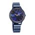 Titan Purple Secluded Quartz Analog Blue Dial with Blue Plating Stainless Steel Strap Watch for Women