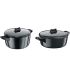 Hawkins Futura Hard-Anodized Aluminium Solid Cook-N-Serve Bowl Set - 2 Piece (Black, 2 L + 4 L), 4 Liter