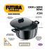 Hawkins Futura Hard-Anodized Aluminium Solid Cook-N-Serve Bowl Set - 2 Piece (Black, 2 L + 4 L), 4 Liter