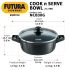 Hawkins Futura 3 Litre Cook n Serve Bowl, Non Stick Saucepan with Glass Lid, Sauce Pan for Cooking and Serving, Black (NCB30G)