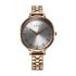 Titan Purple Secluded Quartz Analog Silver White Dial with Rose Gold Plating Brass Strap Watch for Women
