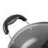 CELLO Classy Hard Anodised Non-Stick Kadhai 3.5 Liter with Glass Lid with Induction Base, Black