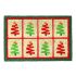 Onlymat Christmas Tree Printed Designer Doormat (Green & Red) Rectangular Shaped Durable Entryway Rug Natural Coir Material with PVC Backing for Indoor and Outdoor use, 40x60 cm