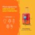 American Tourister Chupa Chups Medium Hardside Polycarbonate Cabin Suitcase with Recessed TSA Lock & Double Wheels for Women & Men - Red Orange