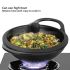 Hawkins Futura 1.5 Litre Cast Iron Kadhai, Naturally Nonstick Cast Iron Kadai with Glass Lid, Cast Iron Cookware for Kitchen, Black (CIK15G)