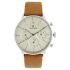 Titan Quartz Multifunction Silver Dial Leather Strap Watch for Men-NS90102SL01/NT90102SL01