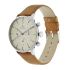 Titan Quartz Multifunction Silver Dial Leather Strap Watch for Men-NS90102SL01/NT90102SL01