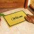 Onlymat Natural Coir Welcome Printed Anti-Slip Rectangular Entryway Doormat, PVC Backing for Outdoor Entrance, Home, Floor, Door, Hall, Drawing Room, Living Room (Yellow, 75cm x 45cm)