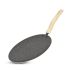 BERGNER Earth Black Non-Stick 26 cm Concave Tawa, Wooden Finish Soft Touch Handle, 3mm Thickness, Consumes Less Oil, Even Heat Distribution, White Marble Splatter, Induction Bottom and Gas Ready