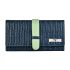 URBAN FOREST Danny Blue/Mint Green Leather Wallet for Women