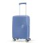 American Tourister Curio Spinner 55 Cms Polypropylene Expandable Hardsided Small Cabin Luggage|Speed_Wheel 8 Wheel Suitcase|Trolley Bag, Denim Blue, 57 Centimeters