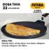 Hawkins Futura 3 Pieces Cookware Set 7 - Non Stick Dosa Tava, Frying Pan, Kadhai and Two Stainless Steel Lids, Black (NSET7)