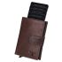 URBAN FOREST Leather Drake Brown Metal Card Holder Wallet For Men