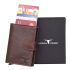 URBAN FOREST Leather Drake Brown Metal Card Holder Wallet For Men