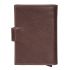 URBAN FOREST Leather Drake Brown Metal Card Holder Wallet For Men