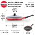 Hawkins 30 cm Die-Cast Multi Snack Pan with Glass Lid, Nonstick Mini Uttapam Tawa, Pancake Pan, Red (DCMS30G)