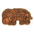 Onlymat Natural Coir, Hand-Crafted Elephant Shape Floor Mat with Anti-Slip Back for Indoor, Outdoor, Patio, Home, and Office Weatherproof, Large, and Thick Entryway Decor, Brown (60 x 45cm)